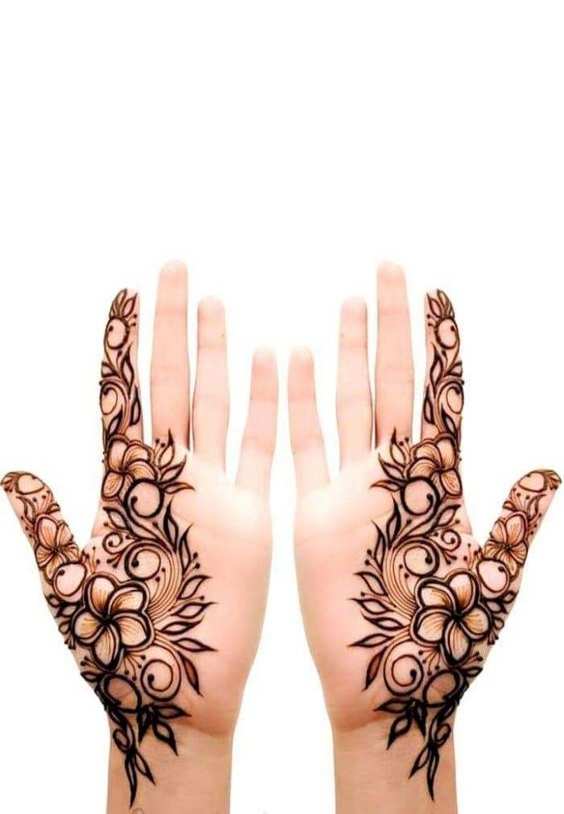 Mehndi design front hand 