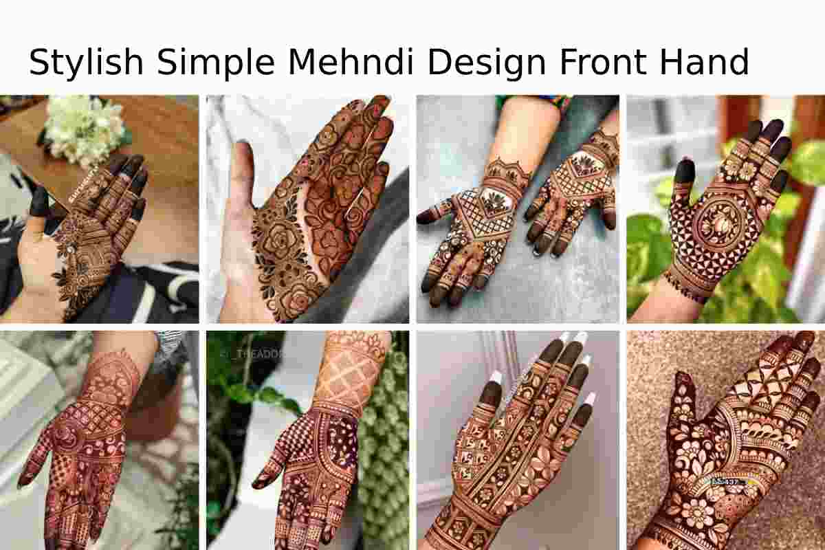 Stylish Simple Mehndi Design Front Hand